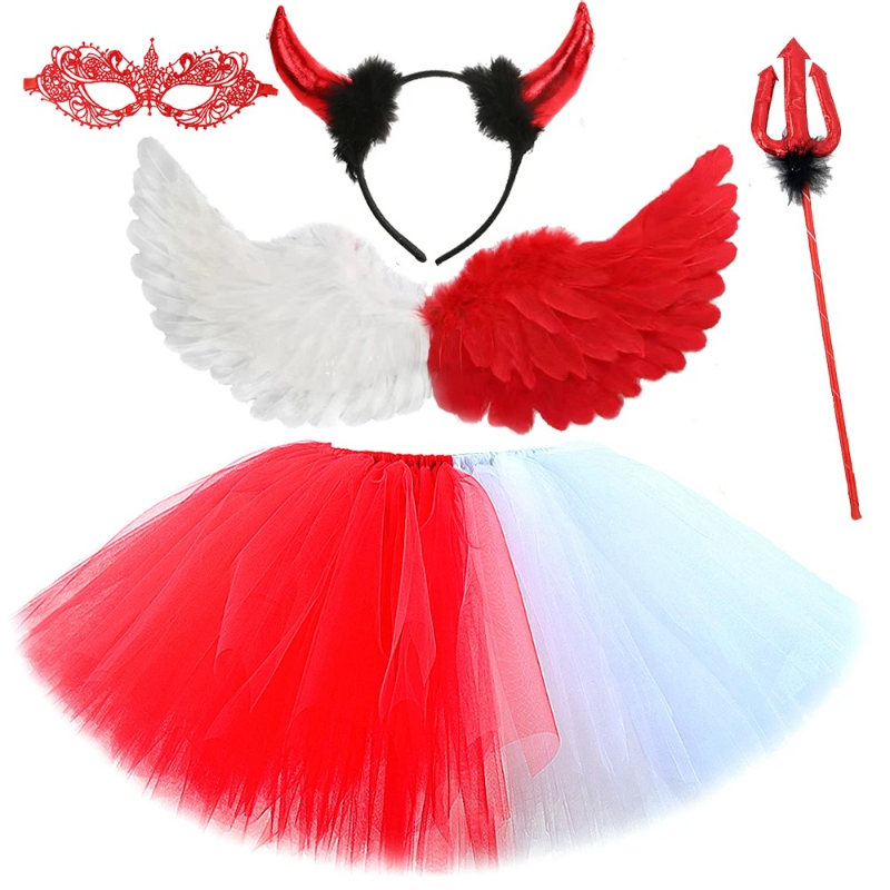 Baby Tutu Skirt - Half Angel Half Devil Costume for