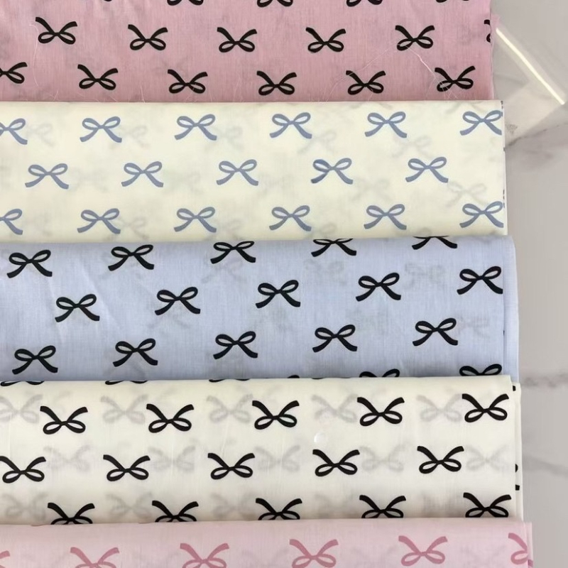 Baby Clothing Sewing - 160x50cm Pure Cotton Twill Printed Bowknot