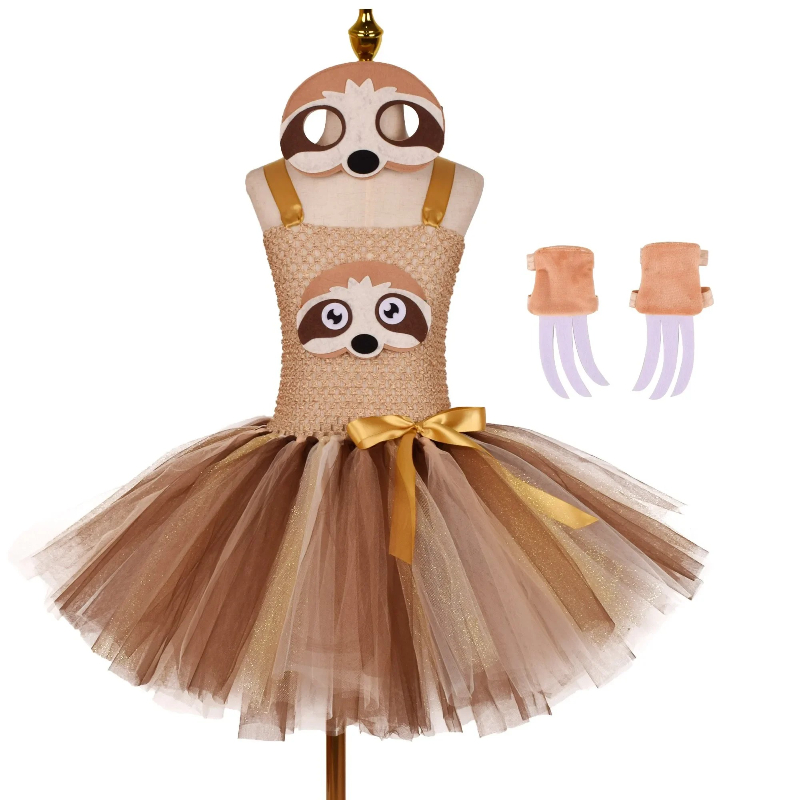 Baby Tutu Skirt - Girl Sloth Tutu Dress for Halloween