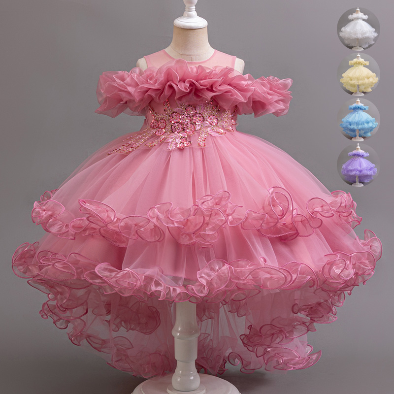 Baby Clothing Dresser - Girl Flower Princess Sequins Baby Wedding