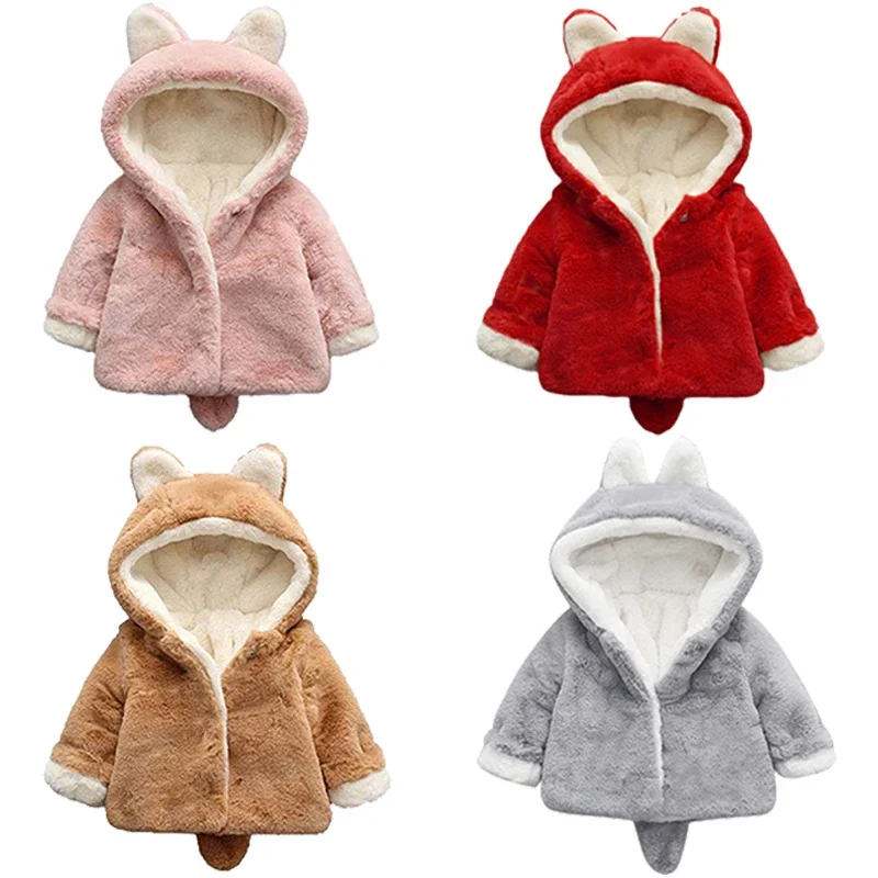 Baby Clothing Winter - Cute Cat Ears Plush Baby Jacket