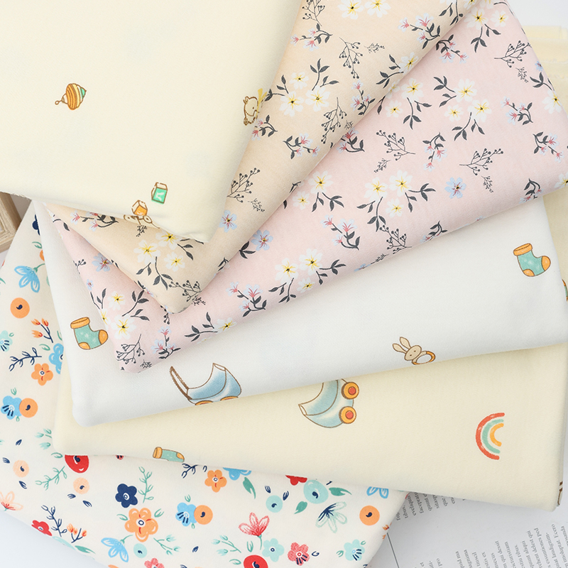 Baby Clothing Sewing - Thick Elastic Pure Cotton Printed Knitted
