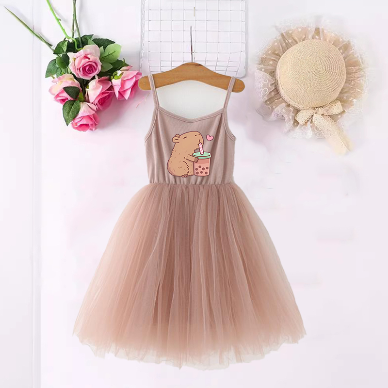Baby Clothing Dresser - Capybara Girls Dresses Anime Printed Cute