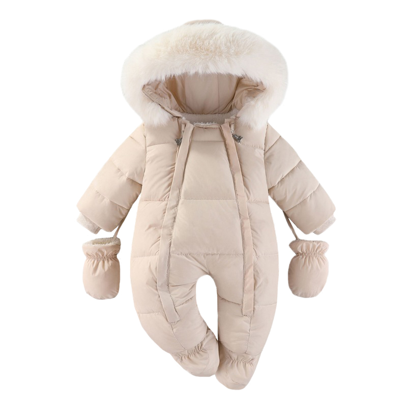 Baby Clothing Winter - Winter Newborn Baby Romper With Gloves