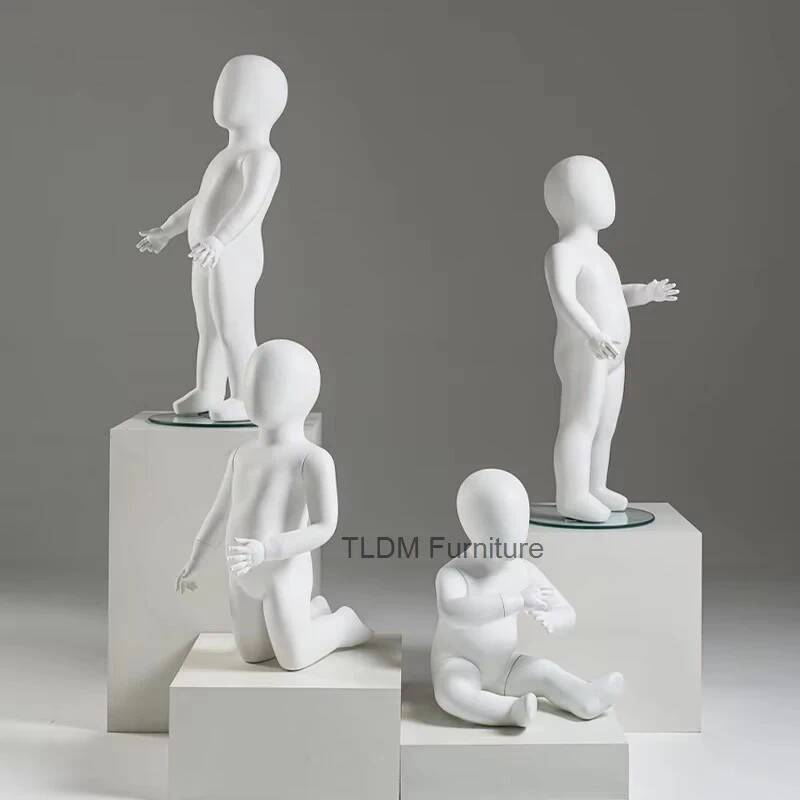 Baby Clothing Stores - Children's Mannequins Matte White Children's Clothing