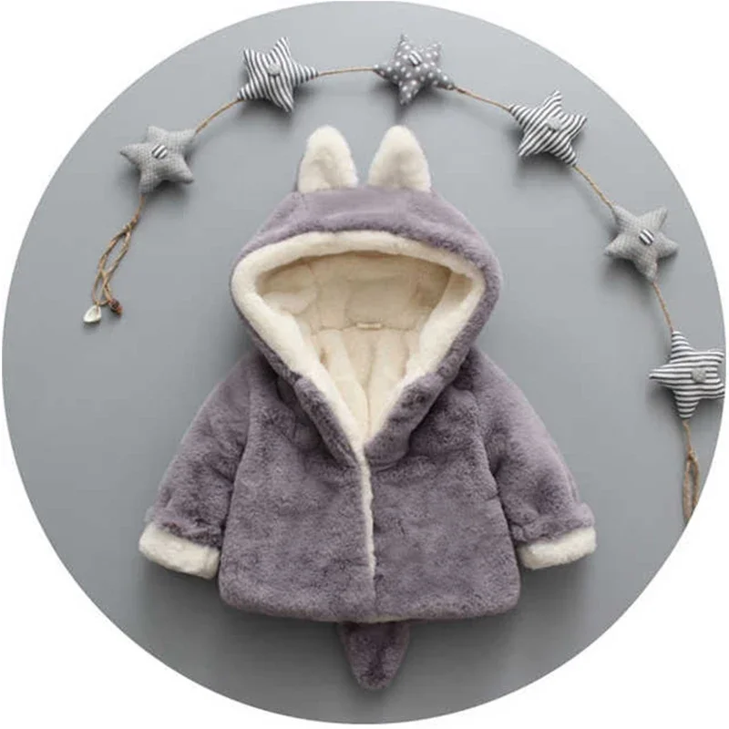 Cute Cat Ears Plush Baby Jacke - огляд і ціна Baby Clothing Winter